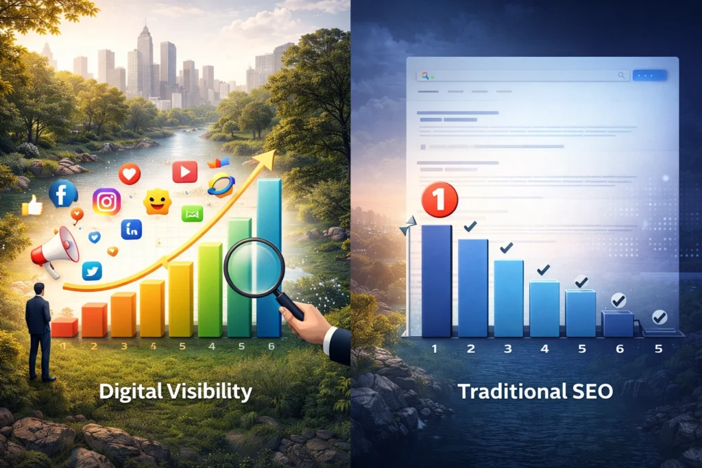 Comparing Digital Visibility and Traditional SEO