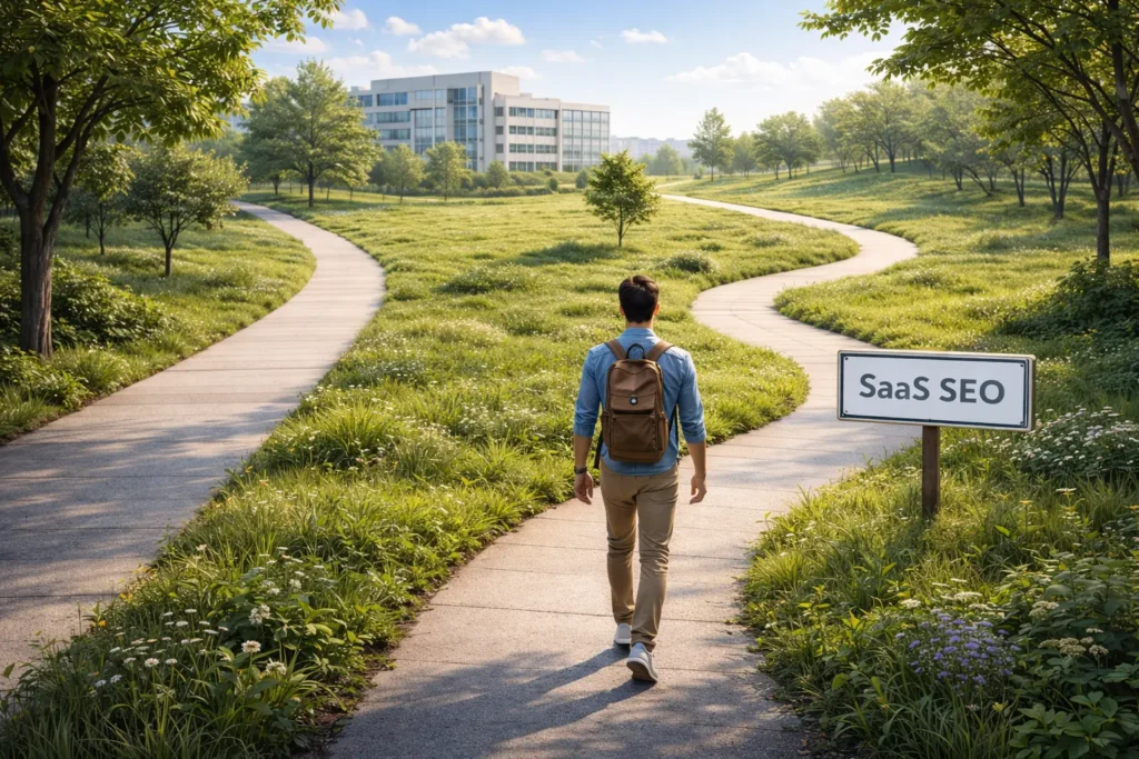 A buyer choosing to go to SaaS SEO consulting agency over a generalist agency