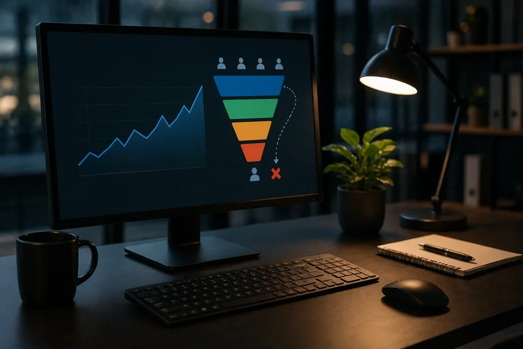 A weak funnel loses visitors