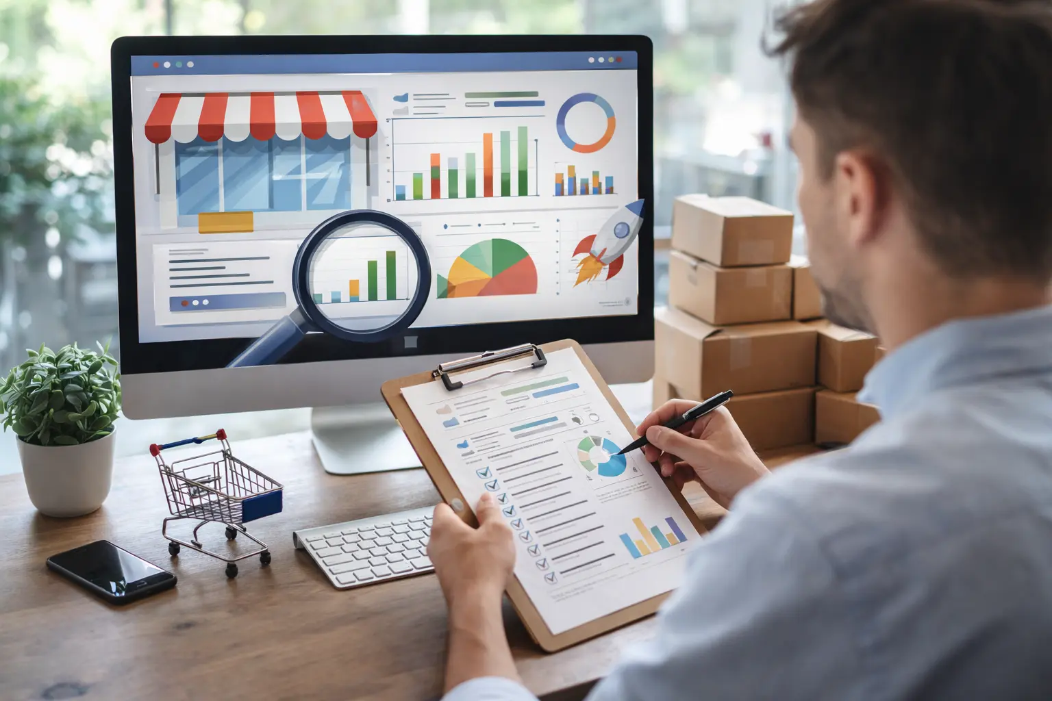 A site owner performing E-commerce SEO audit.